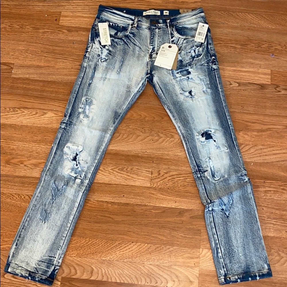 Men’s Slim Fit Racer Ice Blue Denim